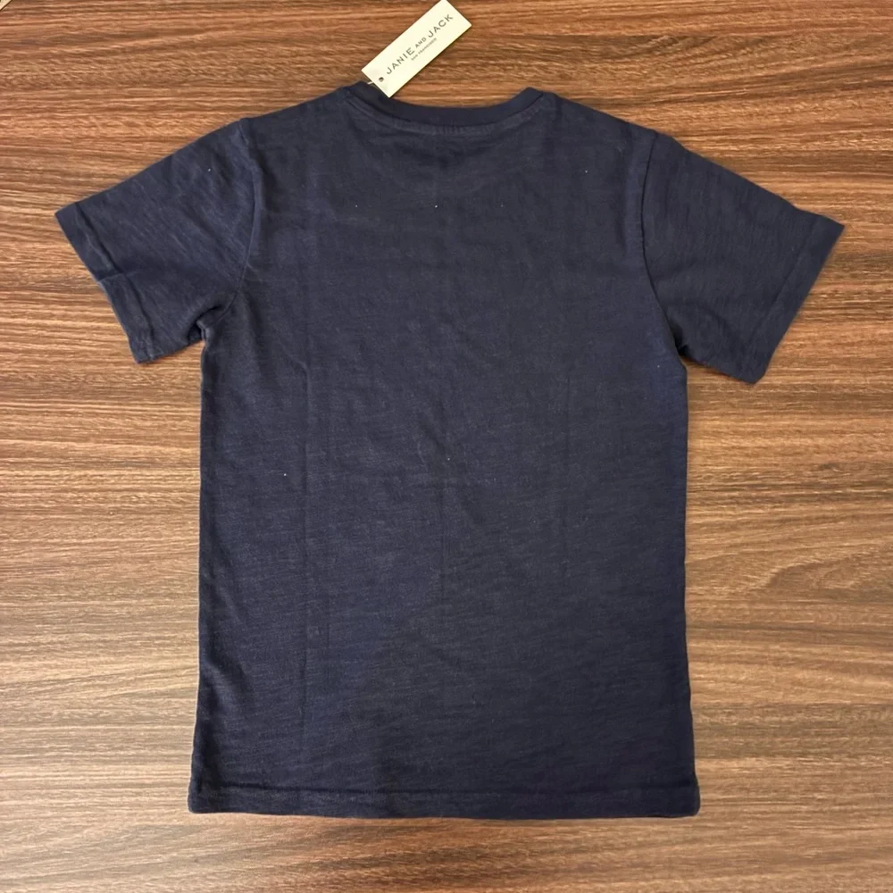 NWT- Janie and Jack Navy Blue Aloha Tee - Picture 3 of 4